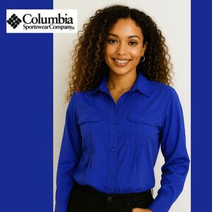 Columbia Omni-Shade Sun Protection Long Sleeve, Button Up Top